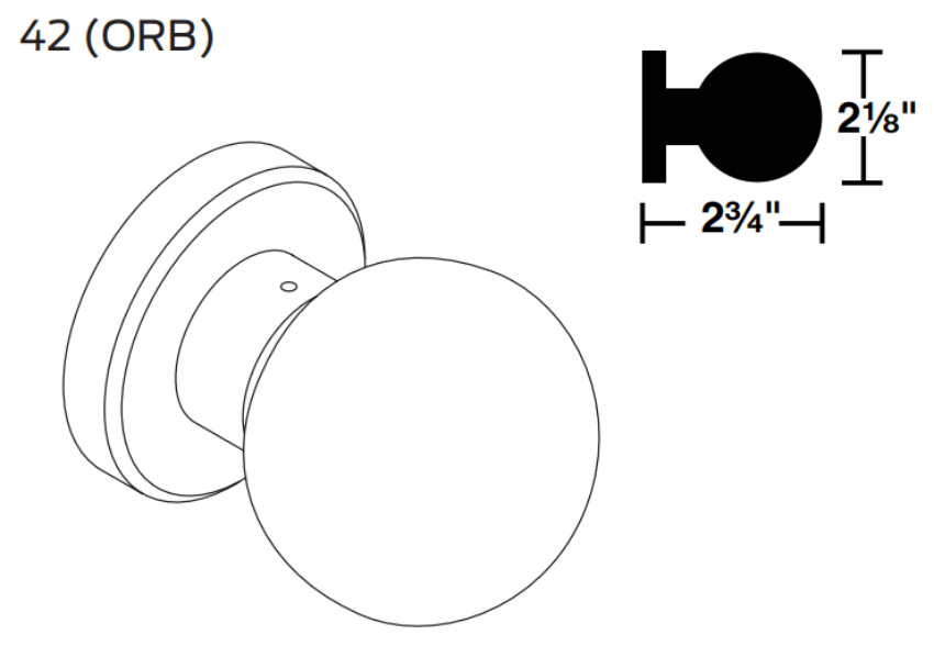Picture of 09-506 42 Outside Knob Assembly For L Series