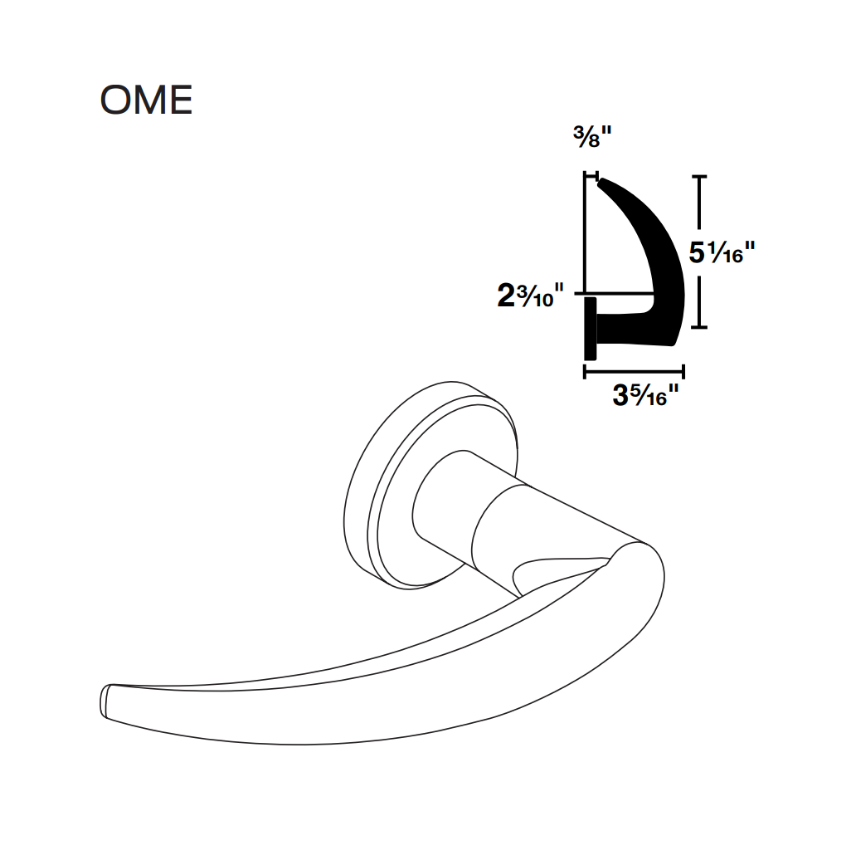 Picture of 09-506 OME Outside Lever Assembly For L Series