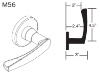 Picture of 09-506 M56 Outside Lever Assembly For L Series