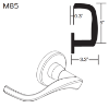 Picture of 09-506 M85 Outside Lever Assembly For L Series