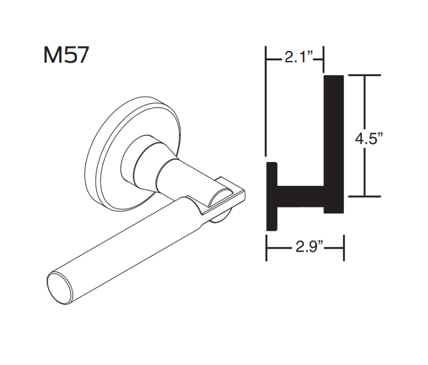 Picture of 09-506 M57 Outside Lever Assembly For L Series