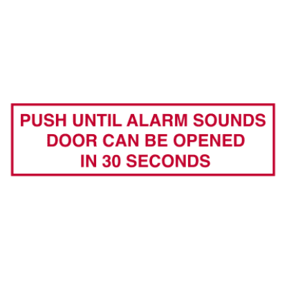 Von Duprin 113782 Sign 30 Second genuine OEM replacement part