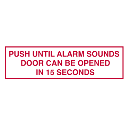 Von Duprin 113781 Sign 15 Second genuine OEM replacement part