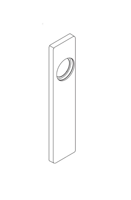 Schlage 09-614L L Series outside escutcheon for full face cylinder