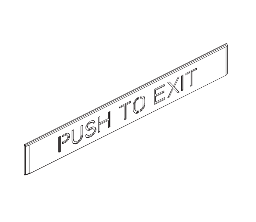 Schlage P972792 Exit Insert, Red