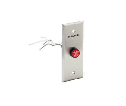 Schlage 701RDEX-NS Red Button PUSH TO EXIT 5/8 Inch - Narrow Stile