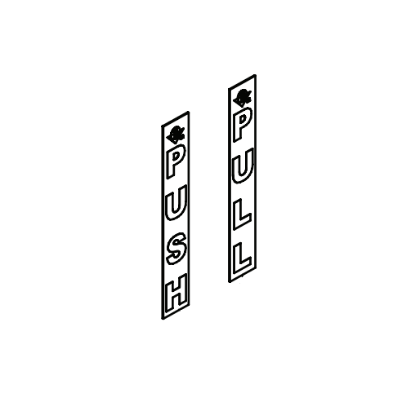 Adams Rite 20-0099 “PUSH” and “PULL” indicator label