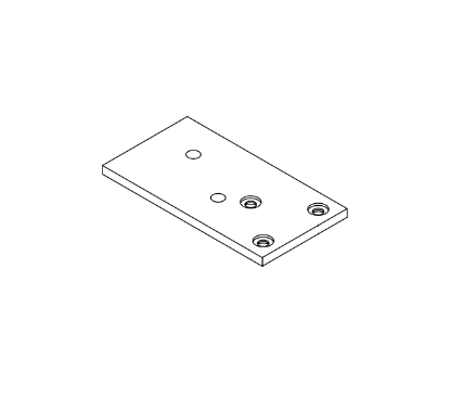 Adams Rite 22-0690 Mounting Plate for 3890 Removable Mullion