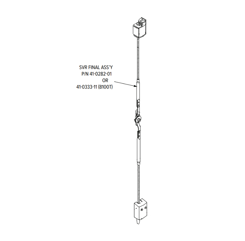 Adams Rite 41-0333-11 SVR Final Assembly, Top Rod