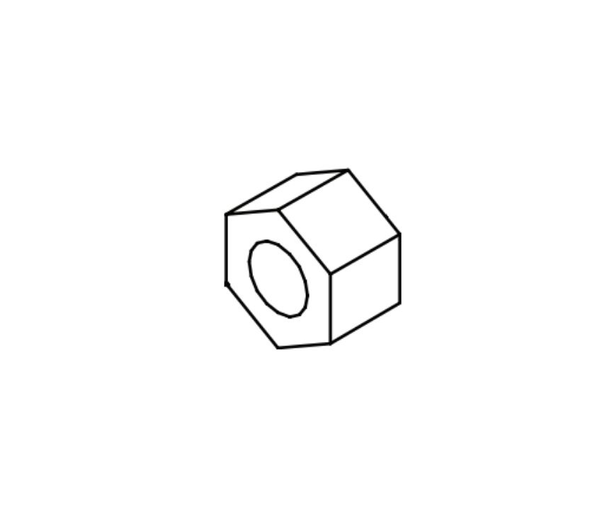 Adams Rite N315-07-603-MP hex nut with nylon insert