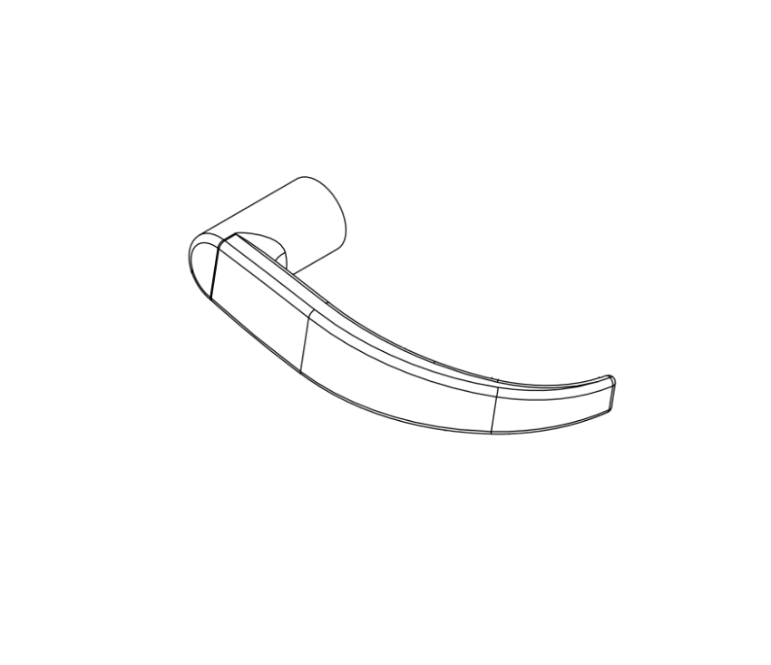 Adams Rite 23-0743-121PC Curved Handle