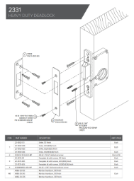 2331 Heavy Duty Deadlock Parts Diagram 2331 Heavy Duty Deadlock Parts Diagram