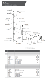 4781 Two-Point Deadlatch with Paddle Parts Diagram 4781 Two-Point Deadlatch with Paddle Parts Diagram