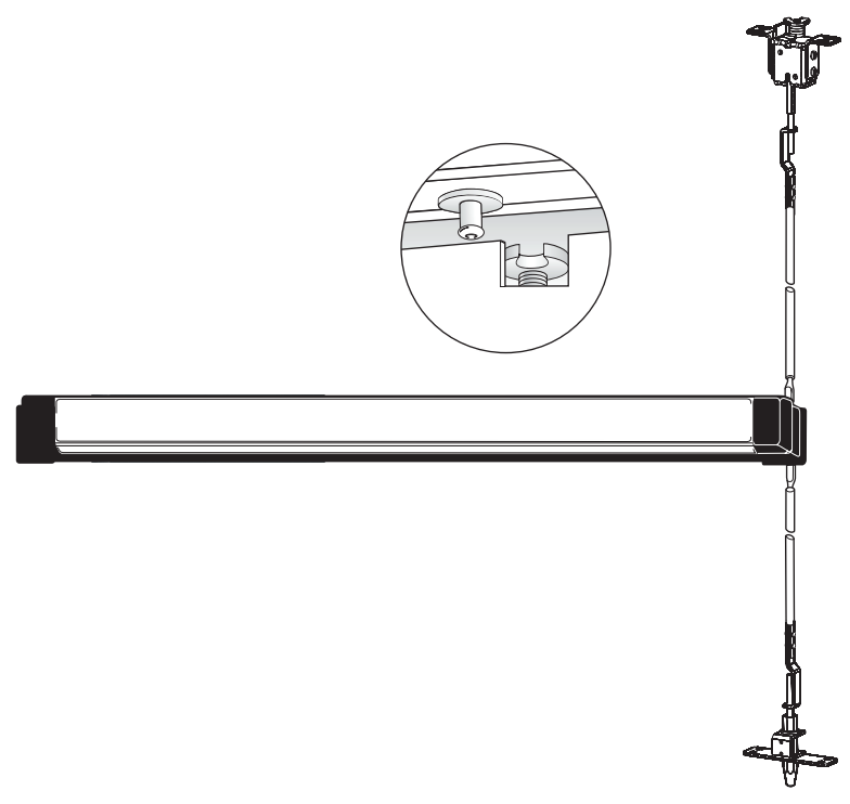 Adams Rite 3600 Series Metal Door Concealed Vertical Rod