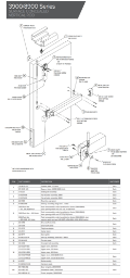 3900/8900 Series Wood Door Surface Concealed Vertical Rod Parts Diagram