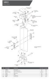 3890 Removable Mullion for Aluminum Doors Parts Diagram