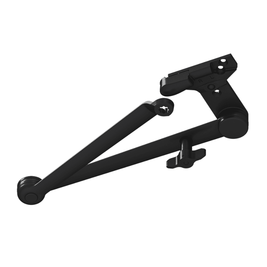 lcn 1450-3049scns spring hold open cush-n-stop arm black 693