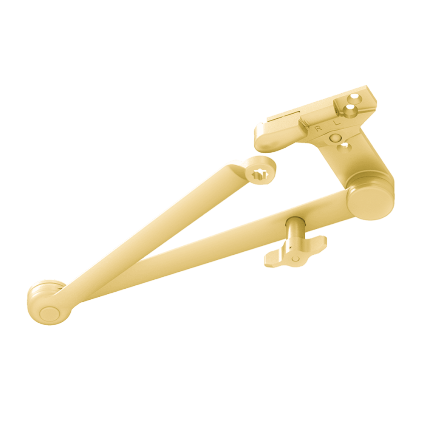 lcn 1450-3049scns spring hold open cush-n-stop arm brass 696