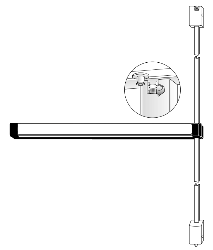 Adams Rite 8200 Series Narrow Stile Surface Vertical Rod Exit Device