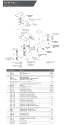 8400 Series Narrow Stile Mortise Exit Device Parts Diagram