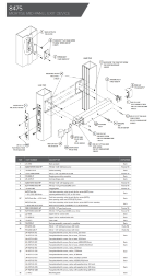 8475 Mortise Mid-Panel Exit Device Parts Diagram