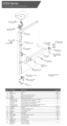 8500 Series Metal Door Concealed Vertical Rod Parts Diagram