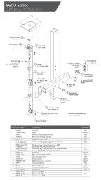 8600 Series Narrow Stile Concealed Vertical Rod Parts Diagram