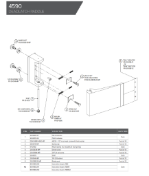 4590 Deadlatch Paddle Parts Diagram 4590 Deadlatch Paddle Parts Diagram